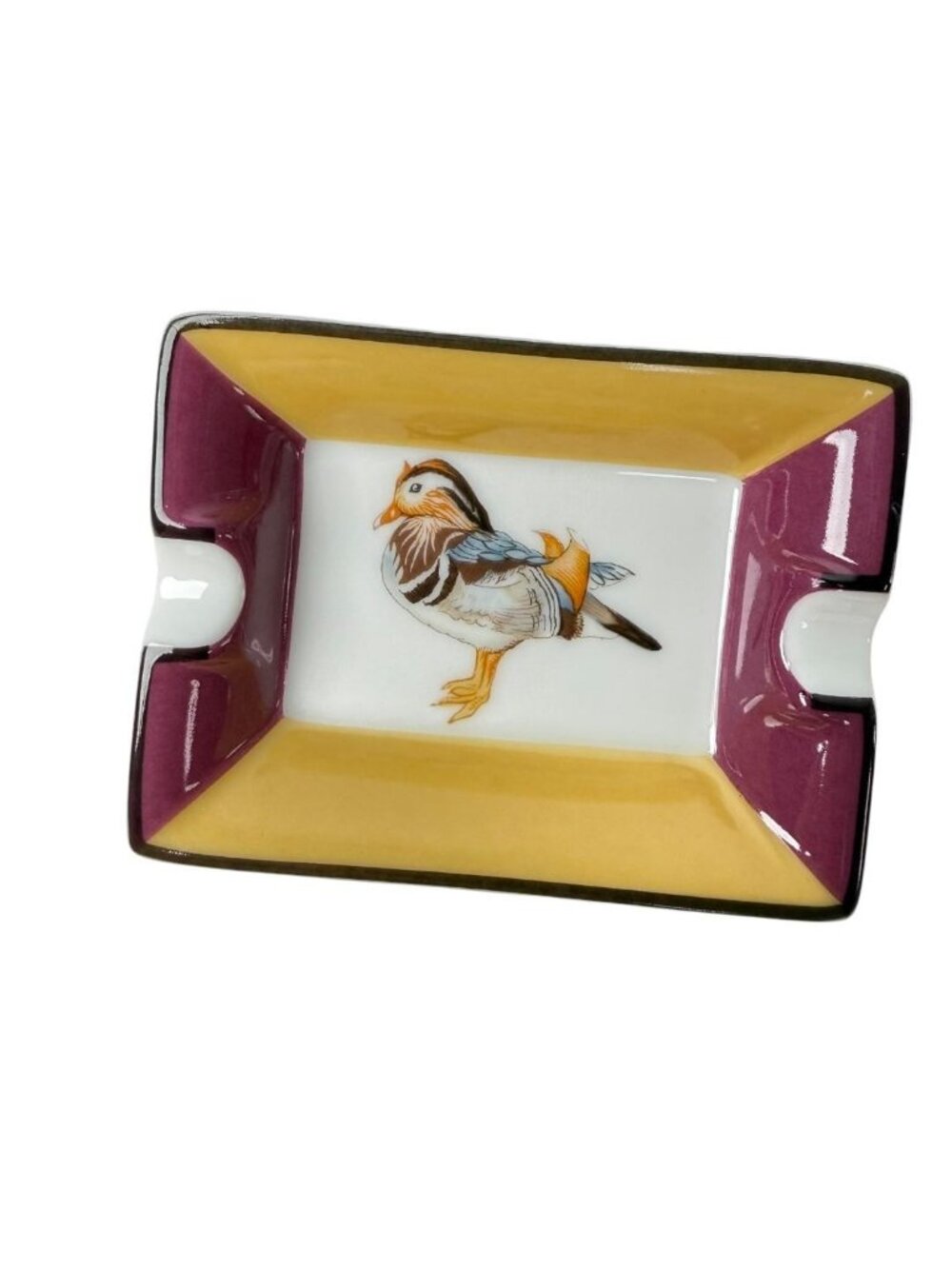 Hermes Ashtray Mandarin Duck Pattern Case